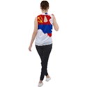 Flag Map of Armenian Soviet Socialist Republic Mock Neck Chiffon Sleeveless Top View2