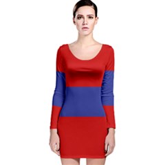 Flag Of Armenian Socialist Republic, 1952-1990 Long Sleeve Velvet Bodycon Dress by abbeyz71