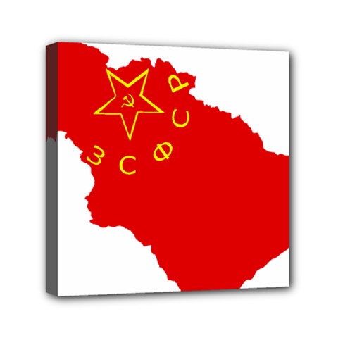 Flag Map Of Transcaucasian Socialist Federative Soviet Republic (1922–1936) Mini Canvas 6  X 6  (stretched) by abbeyz71