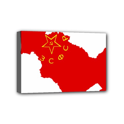 Flag Map Of Transcaucasian Socialist Federative Soviet Republic (1922–1936) Mini Canvas 6  X 4  (stretched) by abbeyz71