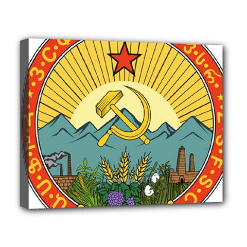 Emblem Of Transcaucasian Socialist Federative Soviet Republic, 1930-1936 Deluxe Canvas 20  X 16  (stretched) by abbeyz71