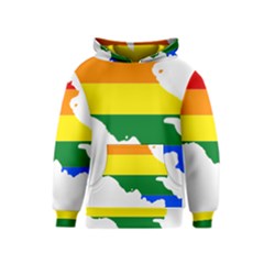 LGBT Flag Map of Armenia Kids  Pullover Hoodie