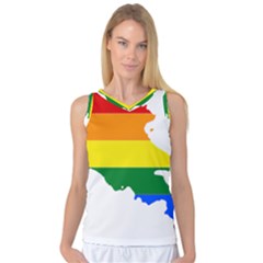 LGBT Flag Map of Armenia Women s Basketball Tank Top