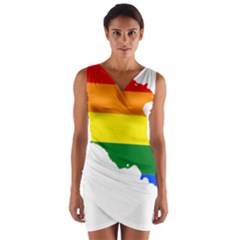 LGBT Flag Map of Armenia Wrap Front Bodycon Dress