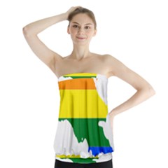 LGBT Flag Map of Armenia Strapless Top