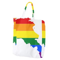 LGBT Flag Map of Armenia Giant Grocery Tote