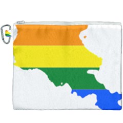 Lgbt Flag Map Of Armenia Canvas Cosmetic Bag (xxxl) by abbeyz71