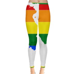 LGBT Flag Map of Armenia Inside Out Leggings