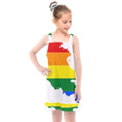 LGBT Flag Map of Armenia Kids  Overall Dress
