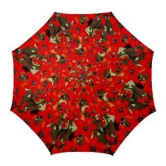 Columbus Commons Red Tulips Golf Umbrellas by Riverwoman