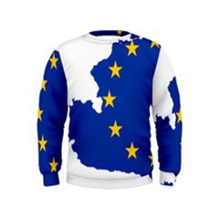 European Union Flag Map Of Austria Kids  Sweatshirt
