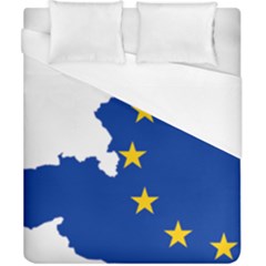 European Union Flag Map Of Austria Duvet Cover (california King Size) by abbeyz71