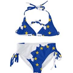 European Union Flag Map Of Austria Kids  Classic Bikini Set