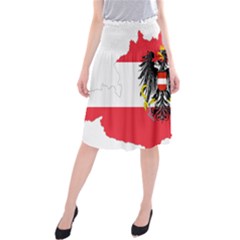 Flag Map Of Austria  Midi Beach Skirt by abbeyz71