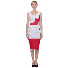 Flag Map Of Austria  Sleeveless Pencil Dress by abbeyz71