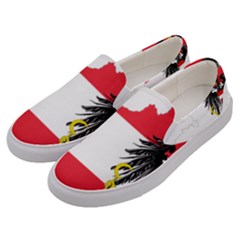 Flag Map Of Austria  Men s Canvas Slip Ons by abbeyz71