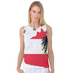 Flag Map Of Austria  Women s Basketball Tank Top by abbeyz71