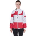 Flag Map of Austria  Women s High Neck Windbreaker View1