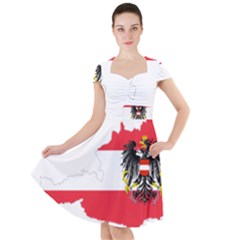 Flag Map Of Austria  Cap Sleeve Midi Dress by abbeyz71