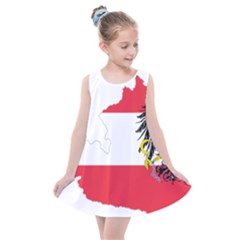 Flag Map Of Austria  Kids  Summer Dress by abbeyz71