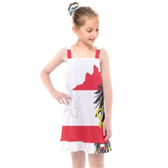 Flag Map Of Austria  Kids  Overall Dress by abbeyz71