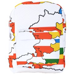 Austrian States Flag Map Full Print Backpack by abbeyz71