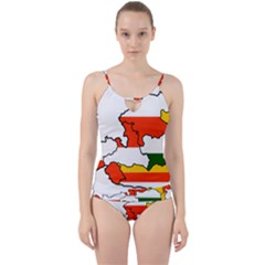 Austrian States Flag Map Cut Out Top Tankini Set by abbeyz71