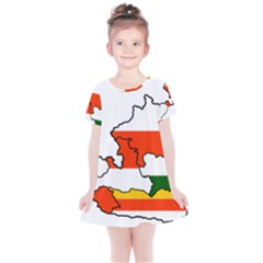 Austrian States Flag Map Kids  Simple Cotton Dress by abbeyz71