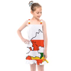 Austrian States Flag Map Kids  Overall Dress by abbeyz71