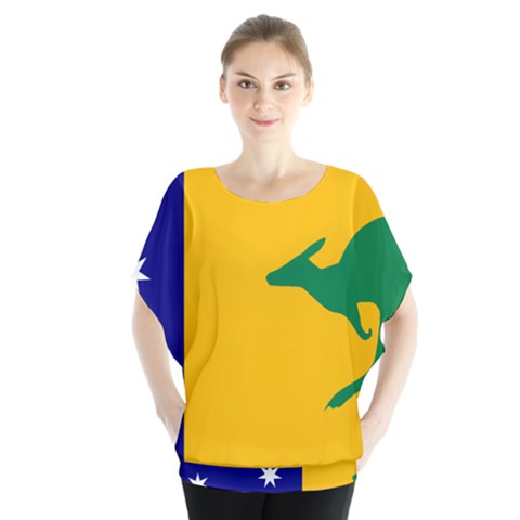 Proposed All Australian Flag Batwing Chiffon Blouse by abbeyz71