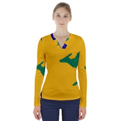 Proposed All Australian Flag V-neck Long Sleeve Top by abbeyz71