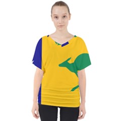 Proposed All Australian Flag V-neck Dolman Drape Top by abbeyz71