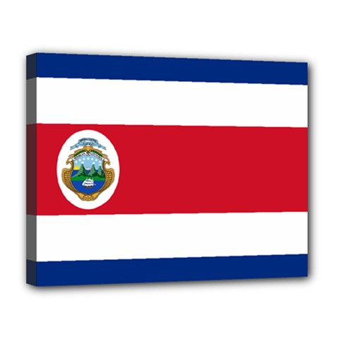 National Flag Of Costa Rica Canvas 14  X 11  (stretched) by abbeyz71