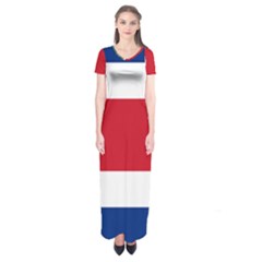 National Flag Of Costa Rica Short Sleeve Maxi Dress by abbeyz71