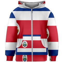 National Flag Of Costa Rica Kids  Zipper Hoodie Without Drawstring by abbeyz71