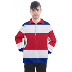 National Flag Of Costa Rica Men s Half Zip Pullover by abbeyz71