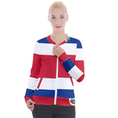 National Flag Of Costa Rica Casual Zip Up Jacket by abbeyz71