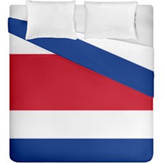 National Flag Of Costa Rica Duvet Cover Double Side (king Size) by abbeyz71