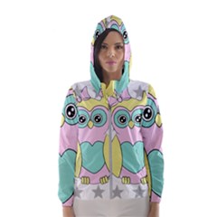 Sowa Child Owls Animals Women s Hooded Windbreaker