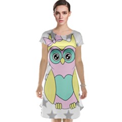 Sowa Child Owls Animals Cap Sleeve Nightdress