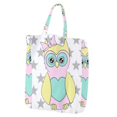 Sowa Child Owls Animals Giant Grocery Tote by Sapixe