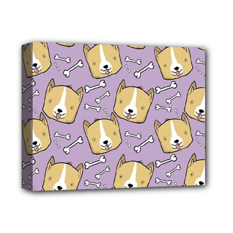 Corgi Pattern Deluxe Canvas 14  X 11  (stretched) by Sapixe