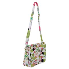 Corgis Hula Pattern Shoulder Bag with Back Zipper