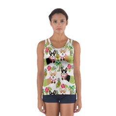 Corgis Hula Pattern Sport Tank Top  by Sapixe