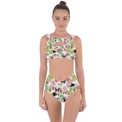 Corgis Hula Pattern Bandaged Up Bikini Set  by Sapixe