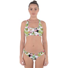 Corgis Hula Pattern Cross Back Hipster Bikini Set by Sapixe