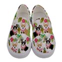 Corgis Hula Pattern Women s Canvas Slip Ons View1