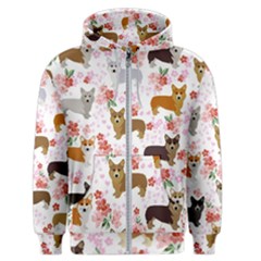 Corgis Corgi Pattern Men s Zipper Hoodie by Sapixe