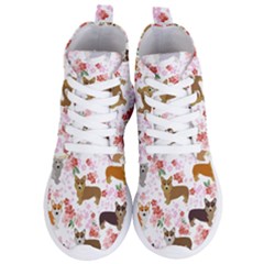 Corgis Corgi Pattern Women s Lightweight High Top Sneakers