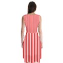 Diamond Red Red White Stripe Skinny Sleeveless Chiffon Dress   View2